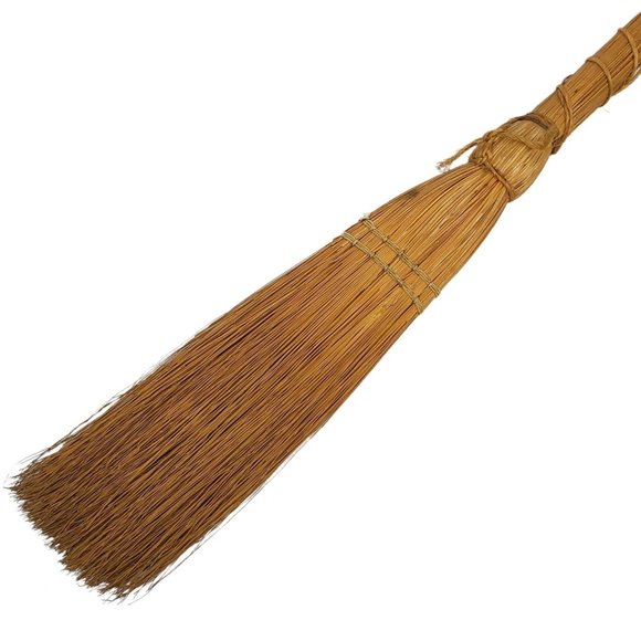 Vintage Handmade Straw Fireplace Hearth Broom Primitive Country Farmhouse Rustic - Picture 3 of 10